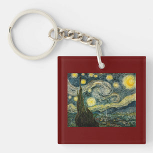 Vincent van Gogh's The Starry Night (1889) Key Ring