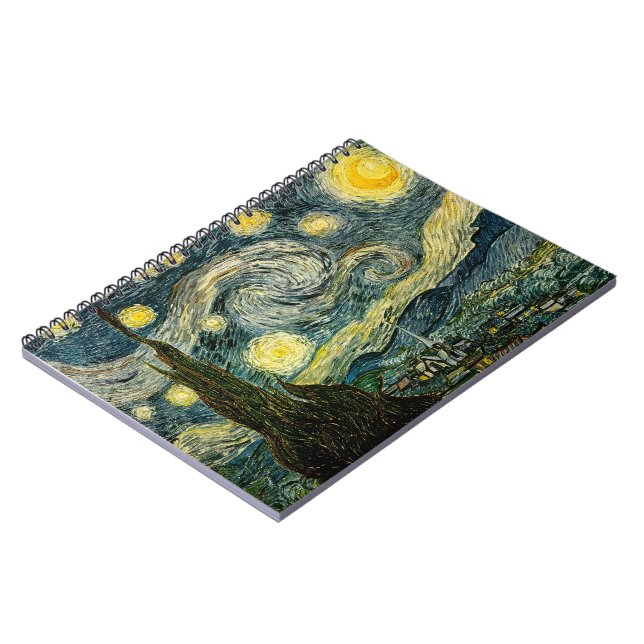 Vincent van Gogh's The Starry Night (1889) Notebook (Left Side)
