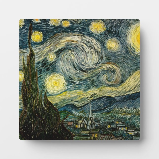 Vincent van Gogh's The Starry Night (1889) Plaque (Front)