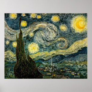 Vincent van Gogh's The Starry Night (1889) Poster