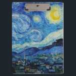 Vincent Van Gogh's The Starry Night Clipboard<br><div class="desc">Immerse yourself in the mesmerising beauty of Vincent Van Gogh's The Starry Night with this high-quality reproduction art print. Own a piece of art history and let the brilliance of Van Gogh's masterpiece illuminate your surroundings.</div>