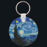 Vincent Van Gogh's The Starry Night Key Ring<br><div class="desc">Immerse yourself in the mesmerising beauty of Vincent Van Gogh's The Starry Night with this high-quality reproduction art print. Own a piece of art history and let the brilliance of Van Gogh's masterpiece illuminate your surroundings.</div>