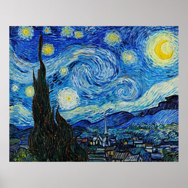 Vincent Van Gogh's The Starry Night Poster (Front)