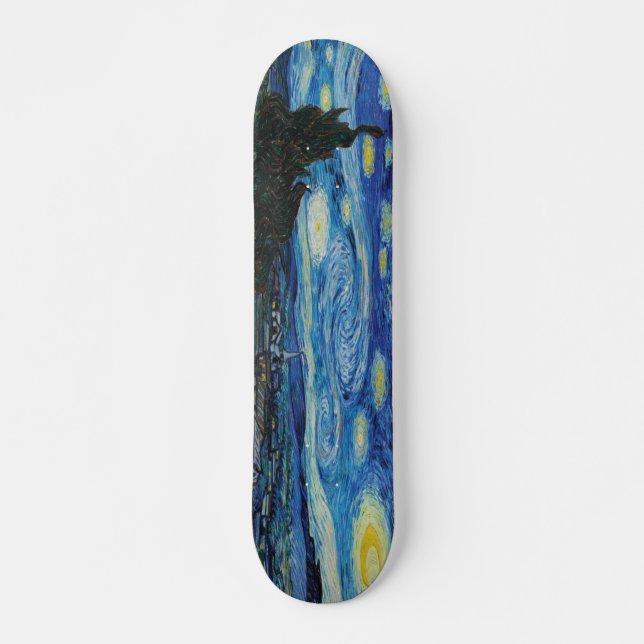 Vincent Van Gogh's The Starry Night Skateboard (Front)