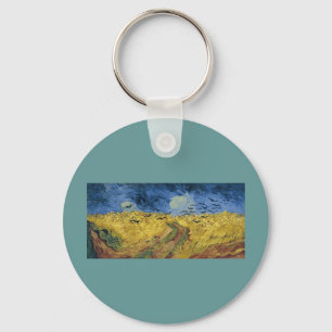 Vincent van Gogh's Wheat Field with Crows (1890) Key Ring