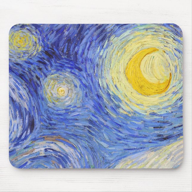 Vincent Willem van Gogh , “ Starry Night ” Mouse Pad (Front)