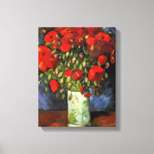 Vincent Willem van Gogh - Vase with Red Poppies Canvas Print