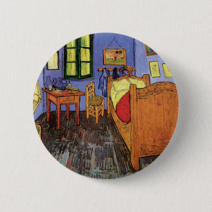 Vincent's Bedroom in Arles by Vincent van Gogh 6 Cm Round Badge