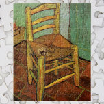 Vincent's Chair with His Pipe by Vincent van Gogh Jigsaw Puzzle<br><div class="desc">Vincent's Chair with His Pipe by Vincent van Gogh is a vintage fine art post impressionism still life painting featuring van Gogh's wooden chair with a wicker seat, his tobacco and pipe at his house in Arles, France (The Yellow House). About the artist: Vincent Willem van Gogh was a Post...</div>