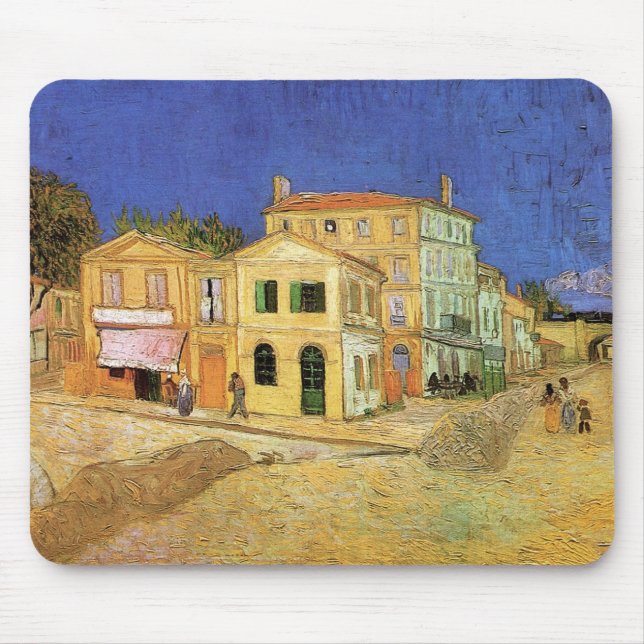 Vincent's House in Arles by Vincent van Gogh Mouse Pad (Front)