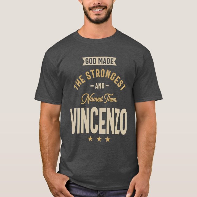 Vincenzo Personalised Name  T-Shirt (Front)