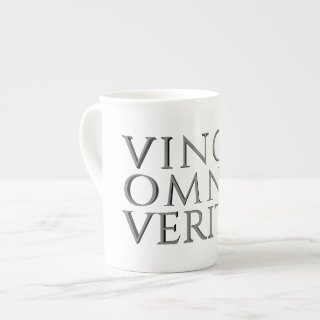 VINCIT OMNIA VERITAS - Light Bone China Mug (Front Left)