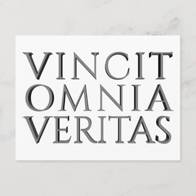 VINCIT OMNIA VERITAS - Light Holiday Postcard (Front)