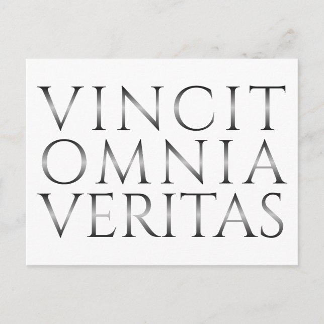 VINCIT OMNIA VERITAS - Light Holiday Postcard (Front)