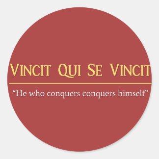Vincit Qui Se Vincit Latin Phrase Stickers