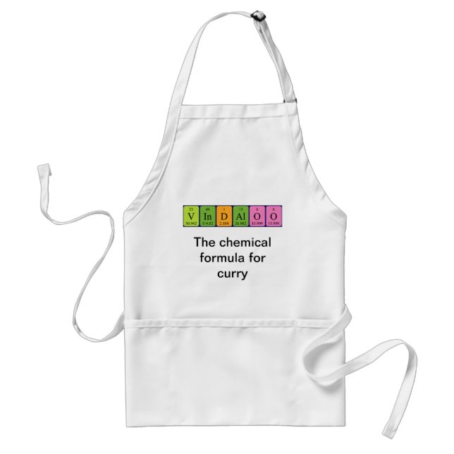 Vindaloo periodic table word apron (Front)