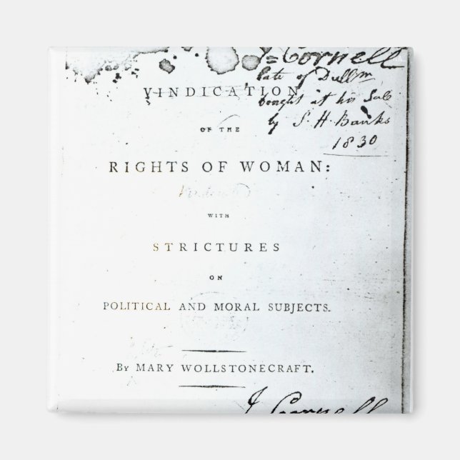 Vindication of the Rights of Woman' Magnet (Front)
