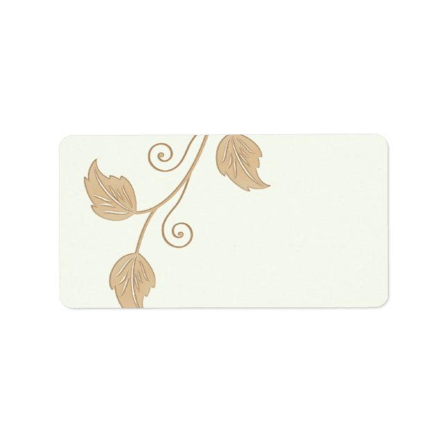 Vine and Leaves Wedding Blank Address Labels (Front)