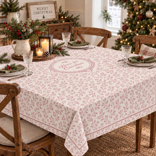 Vine & Berry Christmas Pattern Cranberry ID1337 Tablecloth