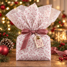 Vine & Berry Christmas Pattern Cranberry ID1337