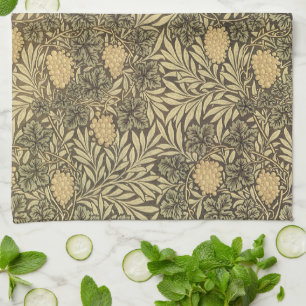 Vine by William Morris, Vintage Textile Patterns Tea Towel