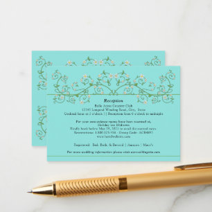 Vine Heart Trellis on Blue Enclosure Card