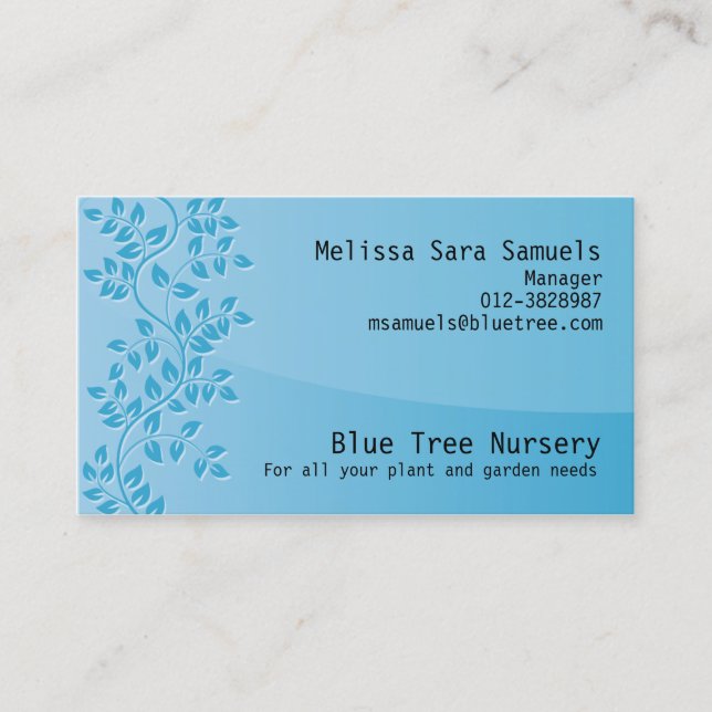 Vine Leave Nature Business Card (Front)