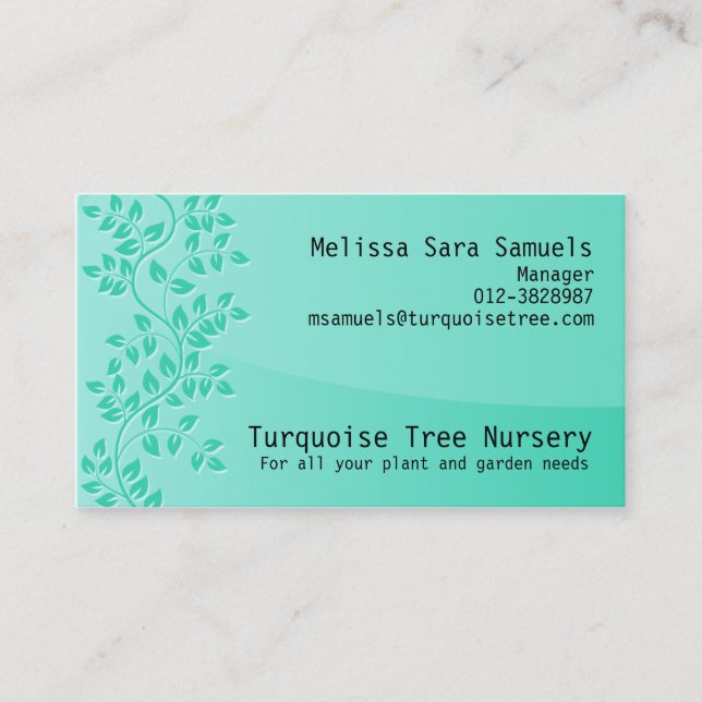Vine Leave Nature Business Card (Front)