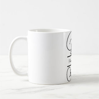 Vine Monogram Coffee Mug, Split Letter Monogram B Mug