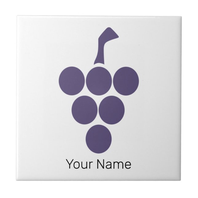 Vine Or  Wine For Grape And Grapevine Sommelier Tile (Front)