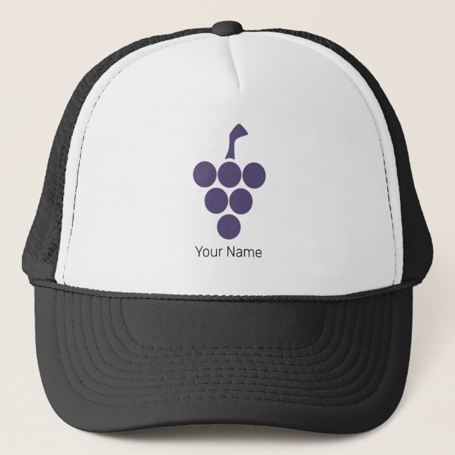 Vine Or  Wine For Grape And Grapevine Sommelier Trucker Hat (Front)