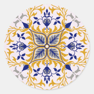 Vine pattern by William Morris  Classic Round Sticker
