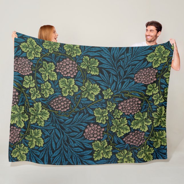 Vine Pattern, William Morris Fleece Blanket (In Situ)