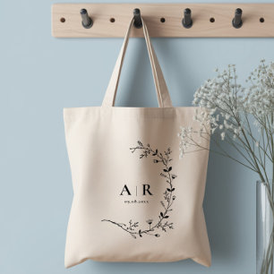 Vine Scroll Wedding Welcome Bag, Hotel Guest Tote Bag