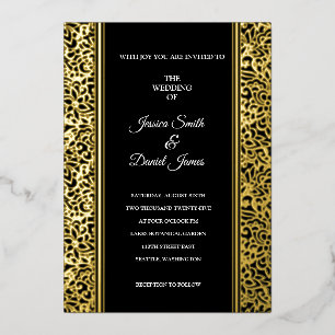Vine Wedding  Foil Invitation