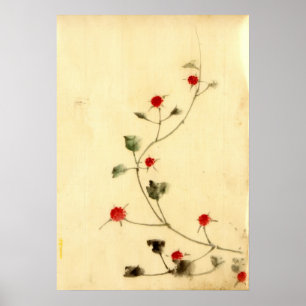 Vine with Red Blooms 1840 Poster