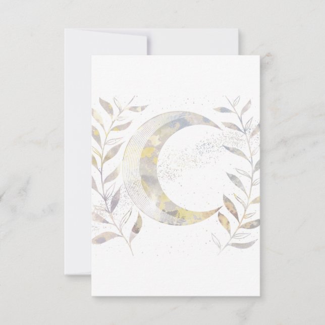 Vines and Moon  RSVP Card (Front)