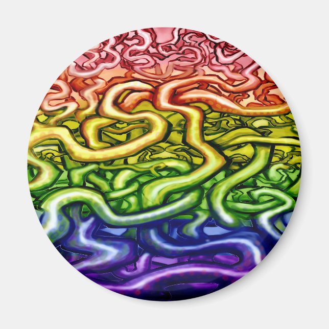 Vines LGBQT Rainbow Magnet (Front)