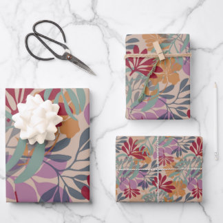 Vines of Abundant Joy XL Colourful Botanical 1814 Wrapping Paper Sheet