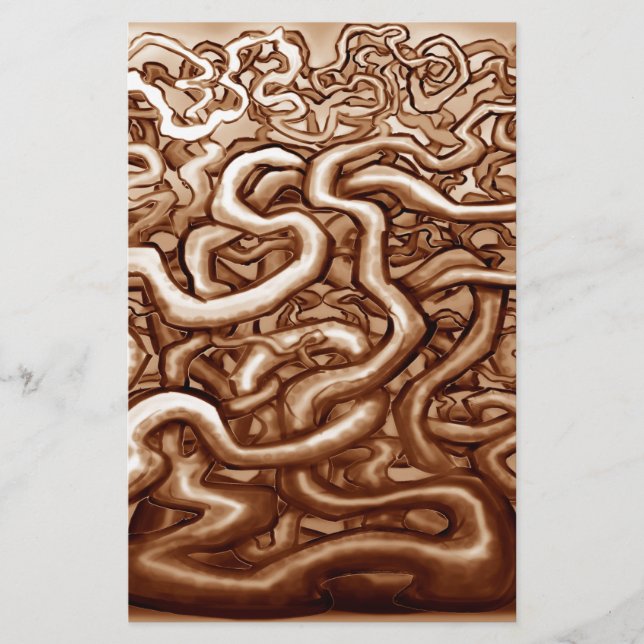 Vines of Brown Stationery (Front)