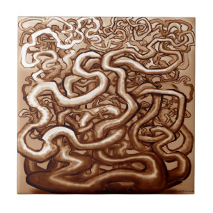 Vines of Brown Tile