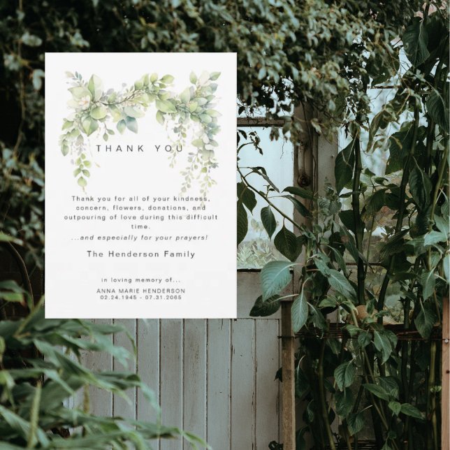 Vines of Life Bereavement Funeral Thank You (Creator Uploaded)