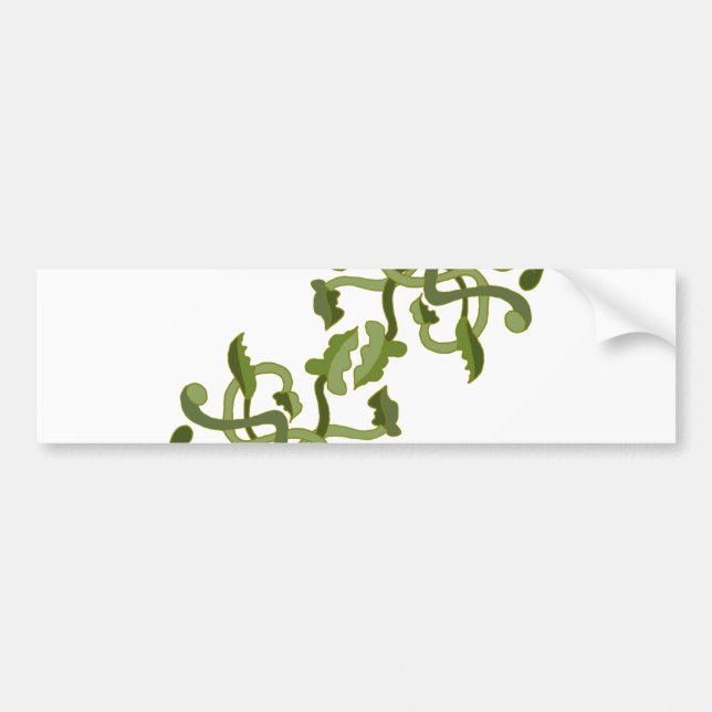 Vines Olive Green Nature Natural World Bumper Sticker (Front)
