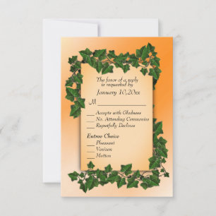 Vines on Orange Fall RSVP w Entree Card