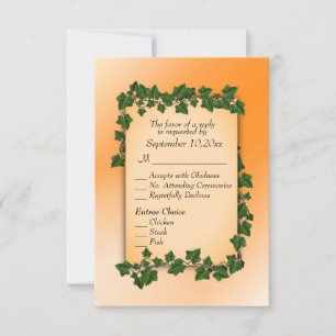 Vines on Orange Fall RSVP w Entree Card