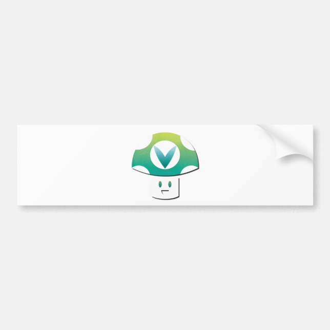 Vinesauce Mushroom Bumper Sticker (Front)