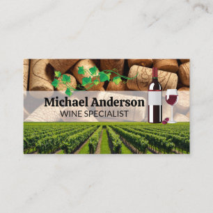 Vineyard and Corks Winery Business Card