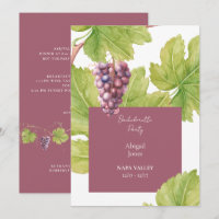Vineyard Destination Bachelorette Party Invitation