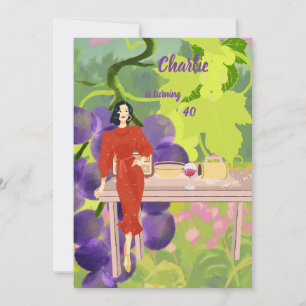 Vineyard Elegance birthday Invitation