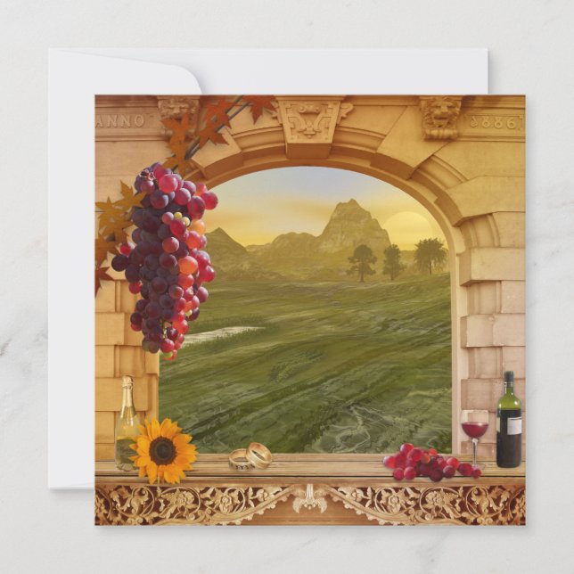 Vineyard Fall Wedding Invitation (Front)